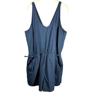 Mountain Hardwear Romper Women's XL Blue Shorts Tank Nylon Lightweight Active